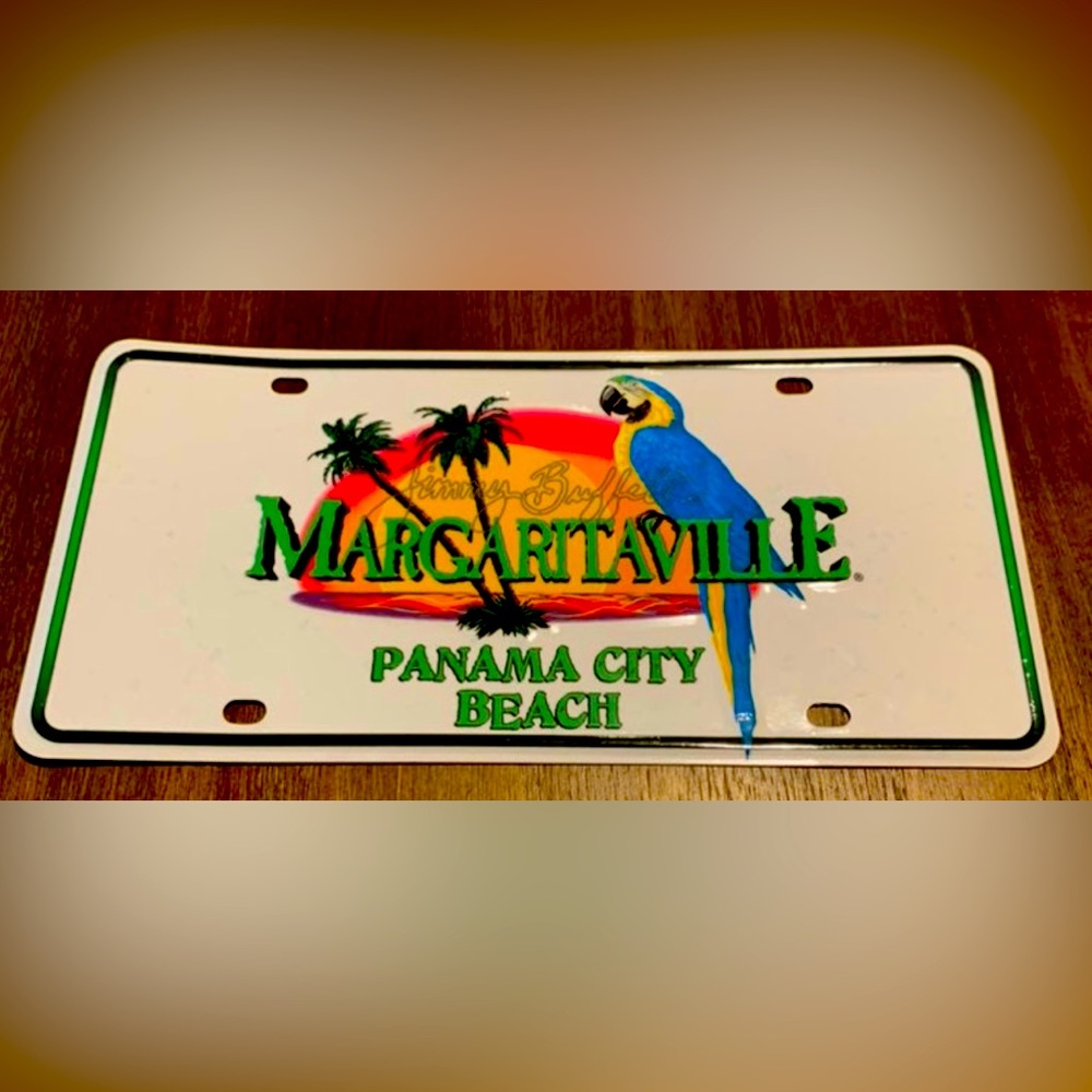 Decorative margaritaville brand license plate